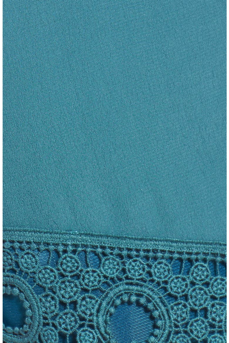 ASTR Crochet Inset Shift Dress, Alternate, color, TEAL/ BASALM