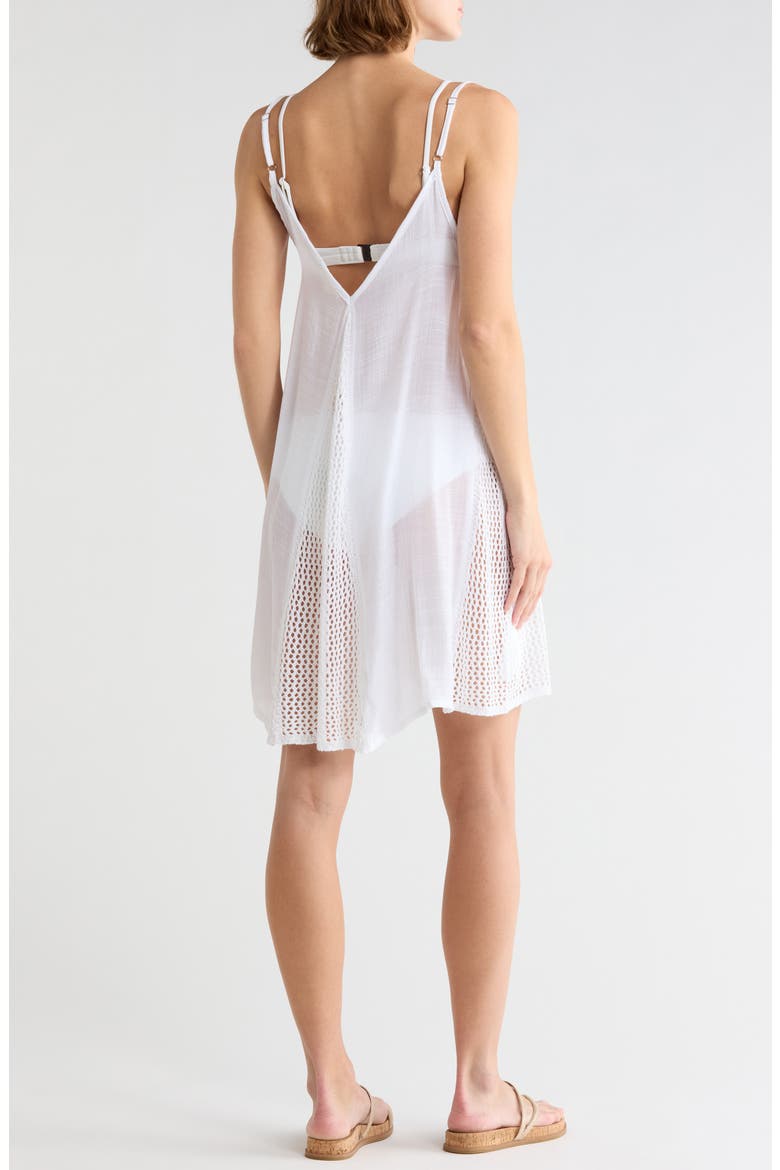 Cover-Up Dress with Spaghetti Straps, Alternate, color, WHITE