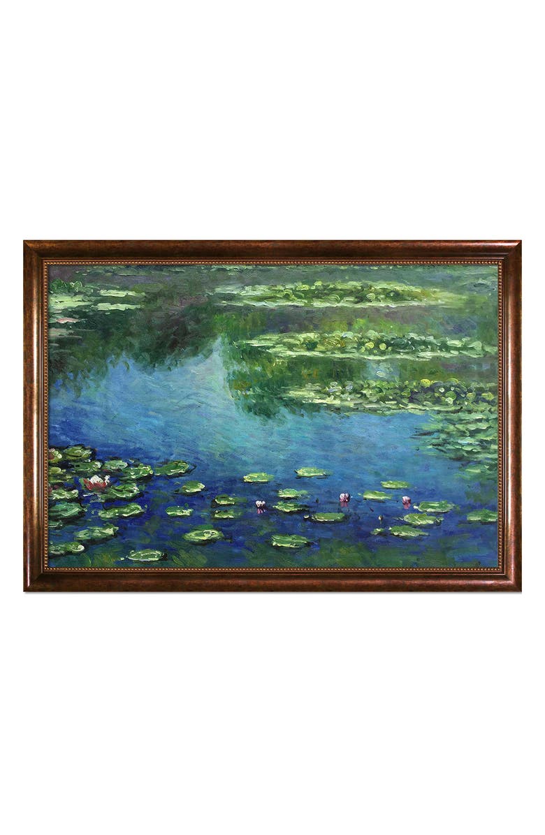 OVERSTOCK ART Water Lilies by Claude Monet Framed Wall Art - 24"x36", Main, color,