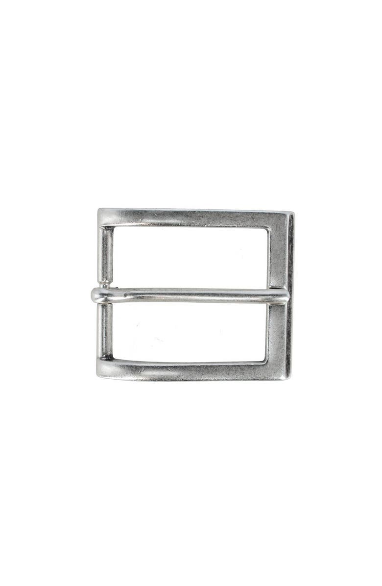 Trafalgar 35mm Solid Brass Italian Classic Arched Rectangular Harness Belt Buckle, Main, color, English Silver