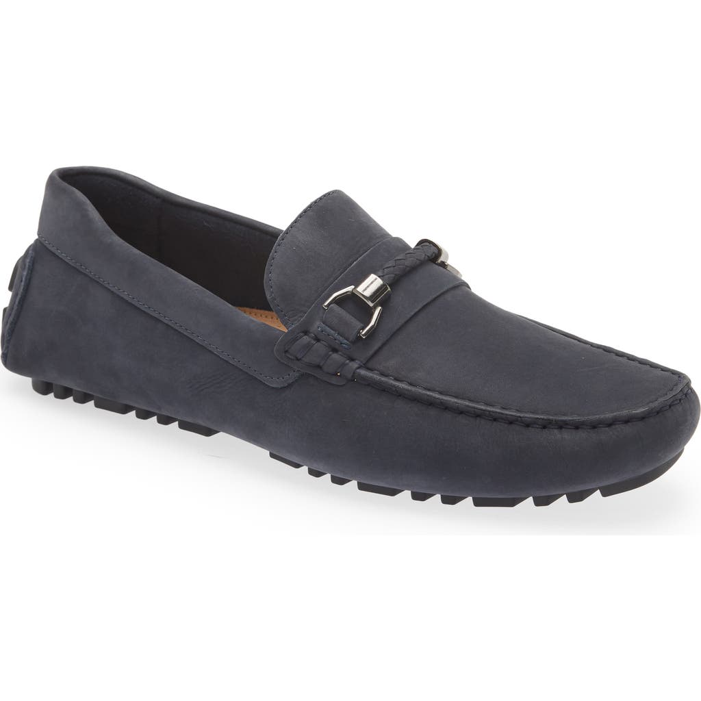 Nordstrom Barrett Braided Bit Driving Shoe In Navy Blazer