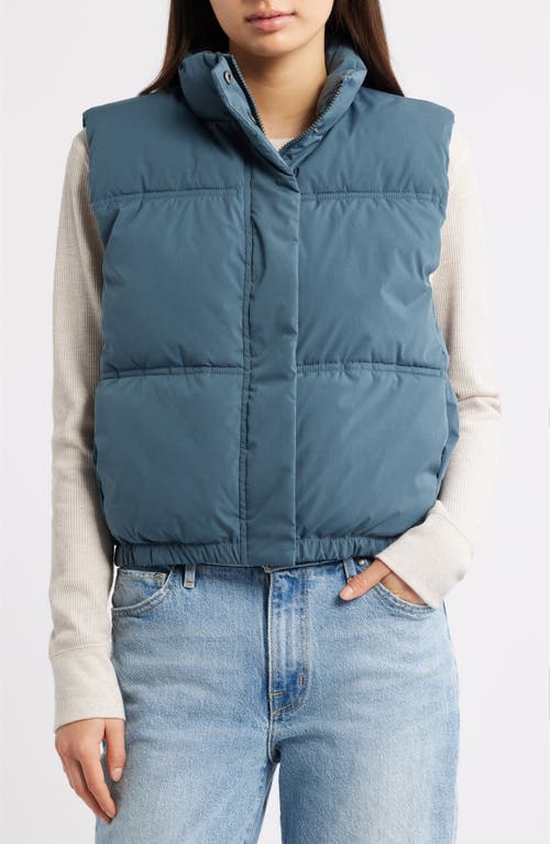 Thread & Supply Quilted Puffer Vest In Blue
