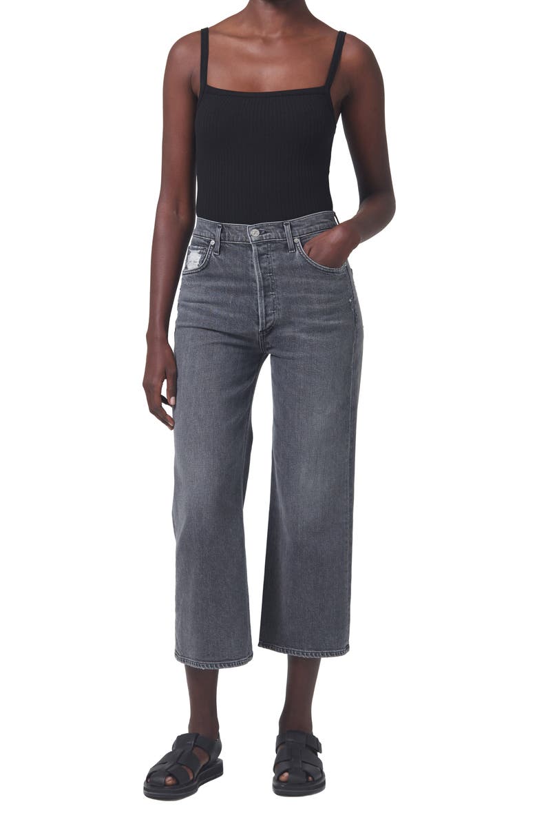Citizens of Humanity Sacha High Waist Crop Wide Leg Jeans, Alternate, color, 