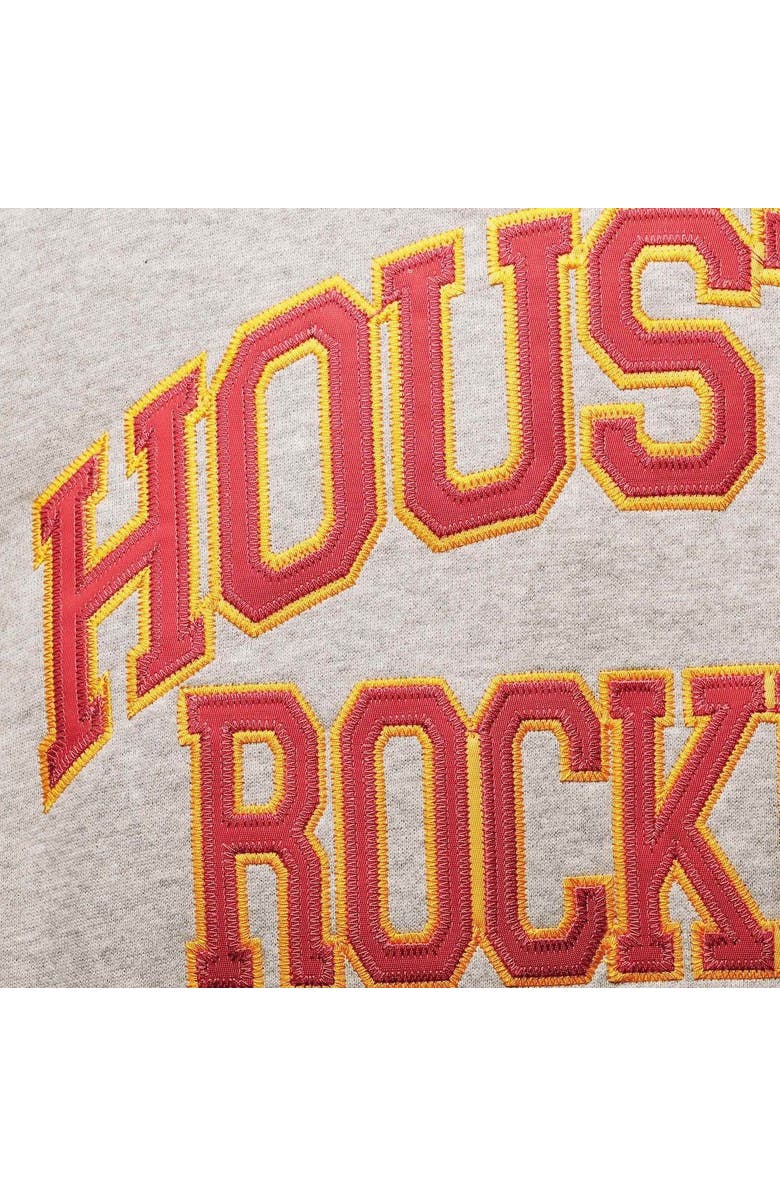 Mitchell & Ness Men's Mitchell & Ness Hakeem Olajuwon Heathered Gray Houston Rockets Big & Tall Name & Number Pullover Hoodie, Alternate, color, 