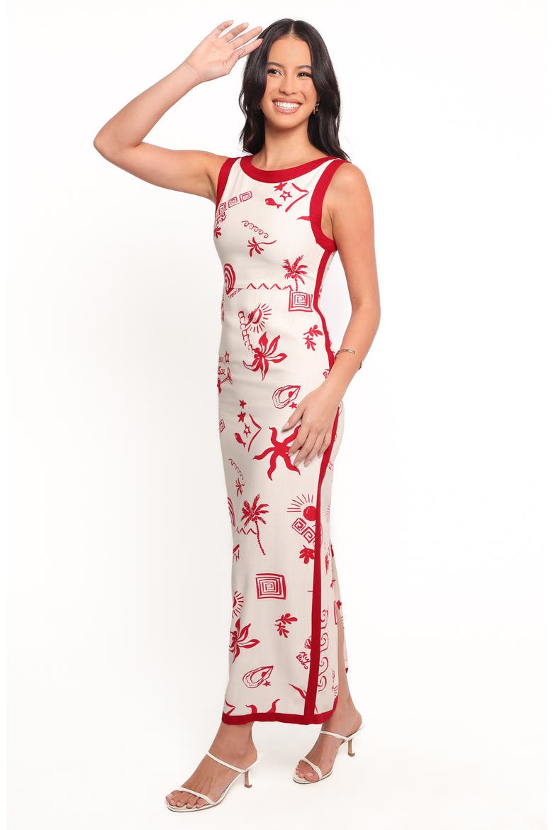 Fiori Print Sleeveless Maxi Dress, Alternate, color, BIARITZ