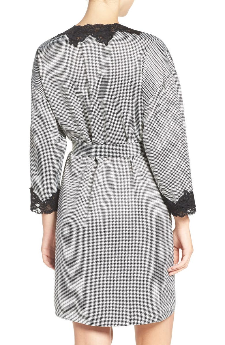 Lauren Ralph Lauren Lace Trim Satin Robe, Alternate, color, 