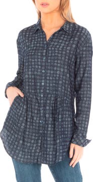 APNY Polka Dot Button-Up Tunic