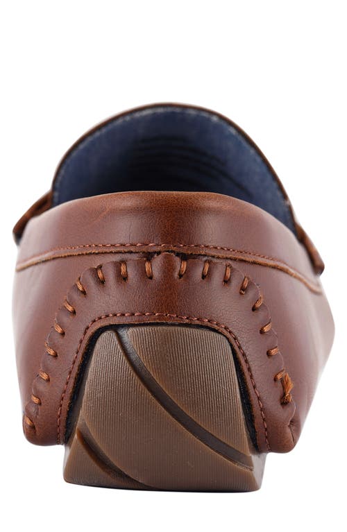 Tommy Hilfiger Atino Logo Strap Driver In Medium Brown