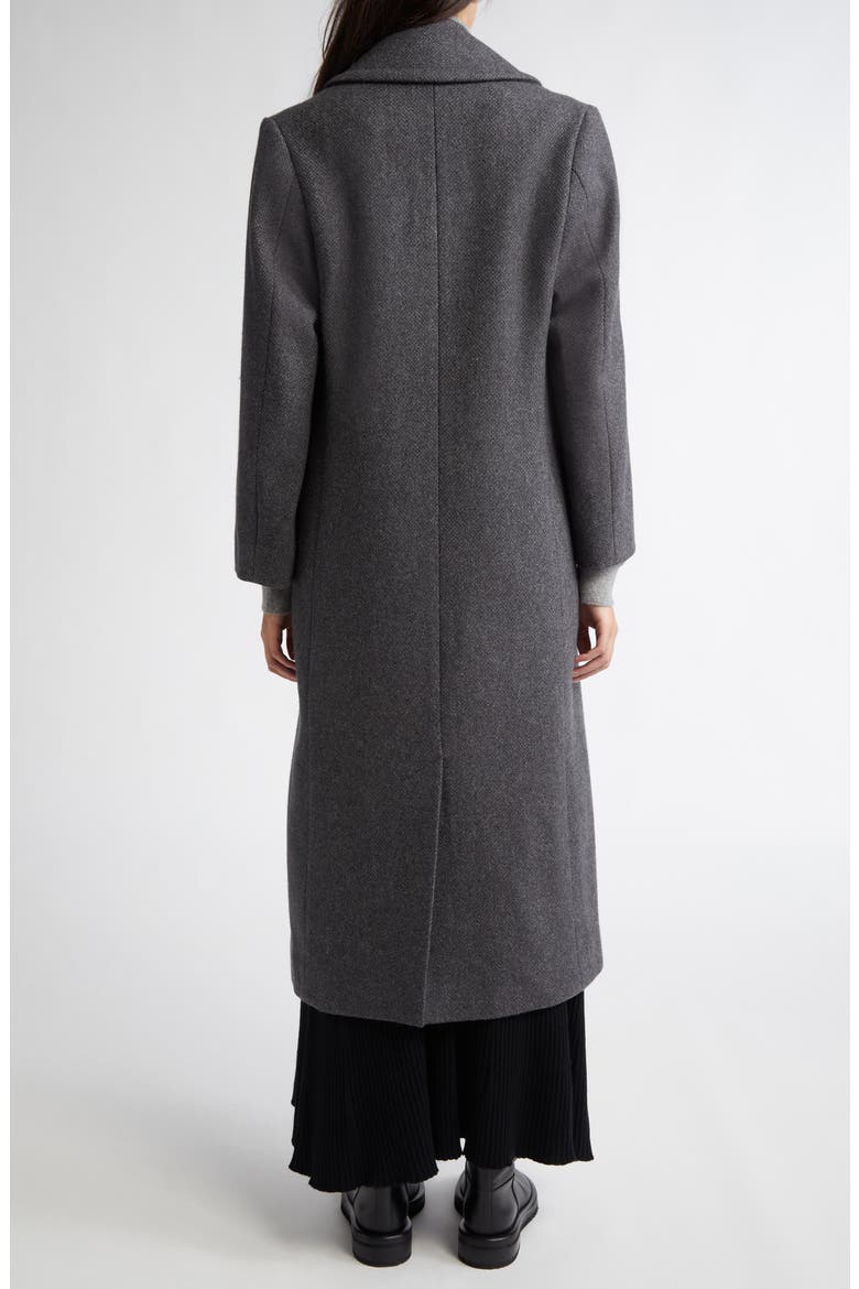Great Double Breasted Wool Coat, Alternate, color, GREY