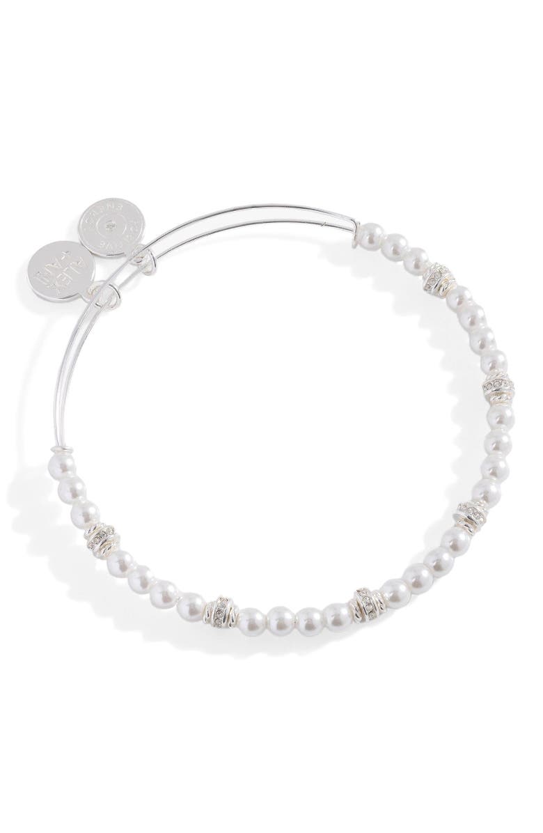 Alex and Ani Pearl Beaded Bangle Bracelet, Main, color, 