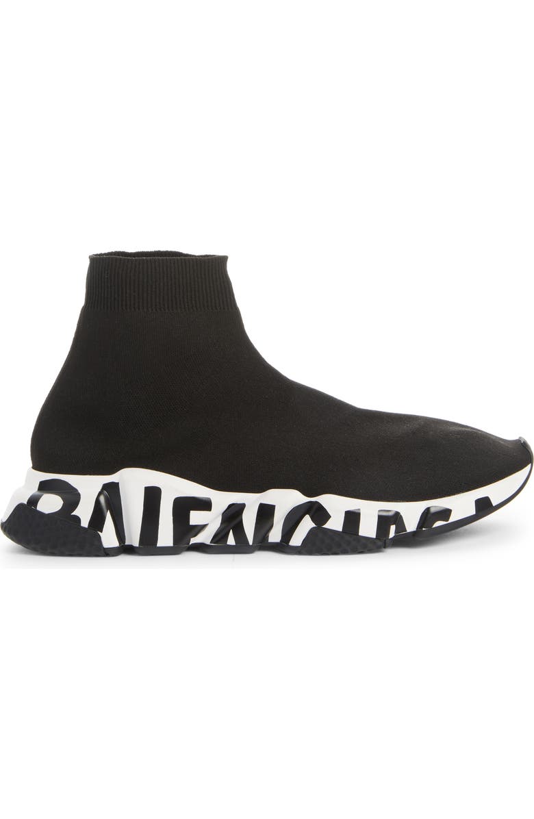 Balenciaga Speed LT Graffiti Knit Sneaker, Alternate, color,