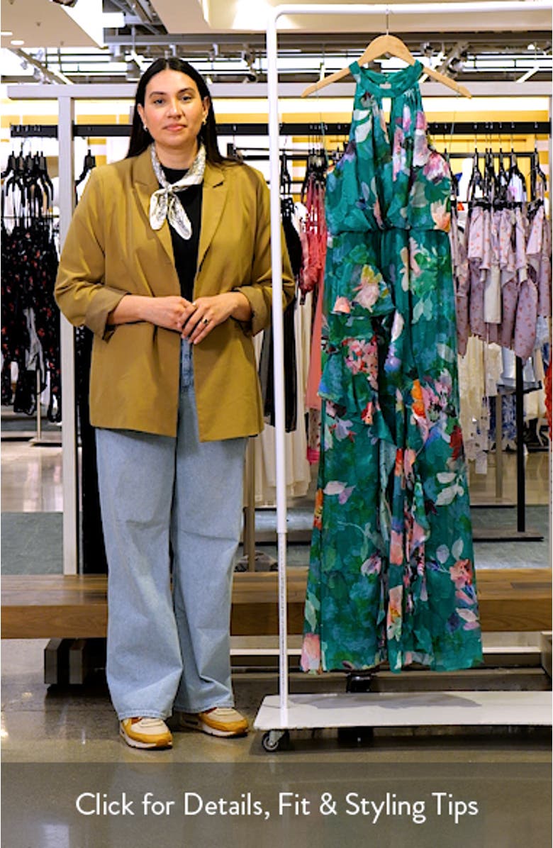 Ruffle Floral Evening Gown, sales video thumbnail