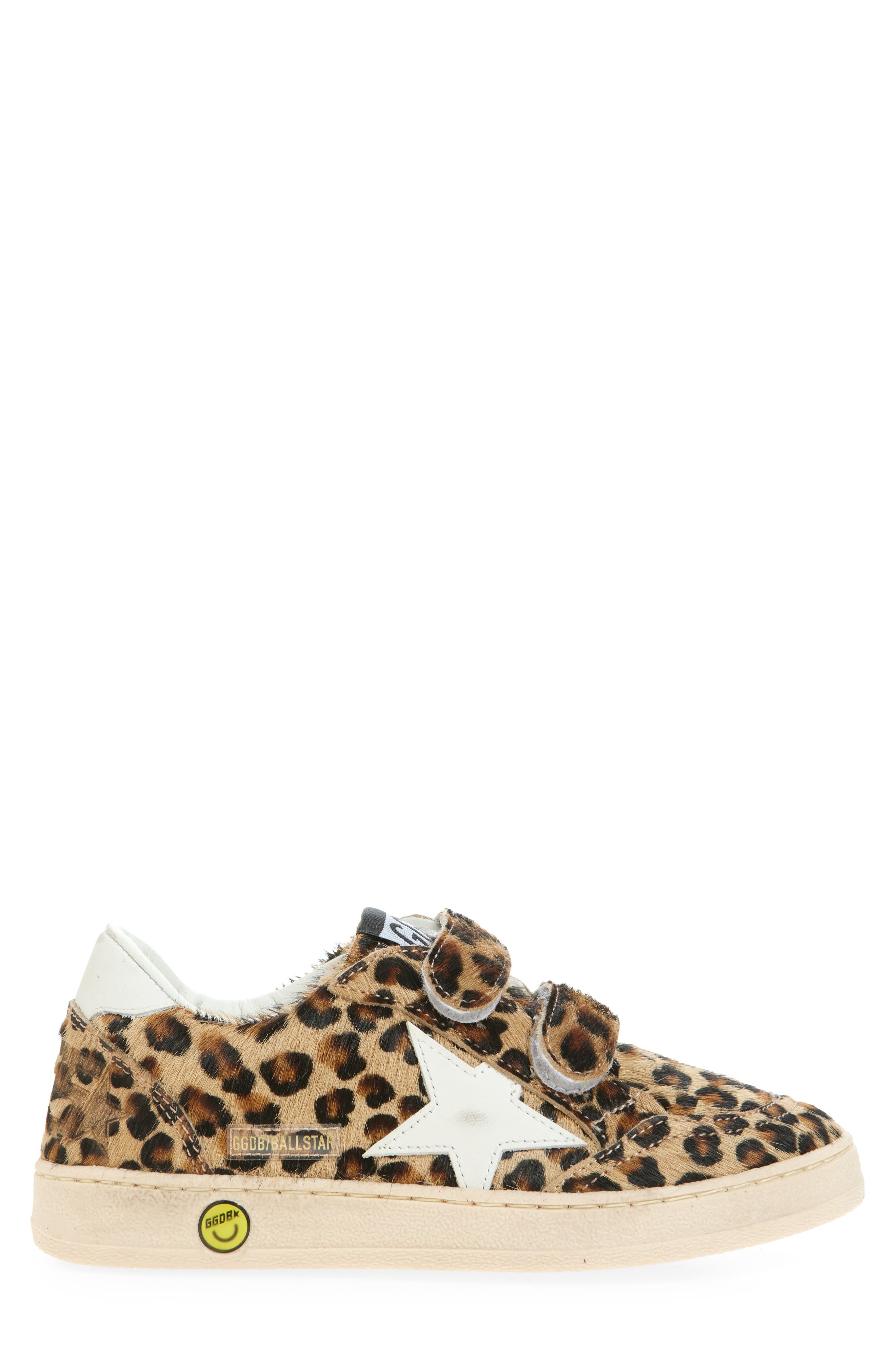 Golden Goose Kids' Ball Star Genuine Calf Hair Sneaker, Alternate, color, Brown And Black Leo/ Pink
