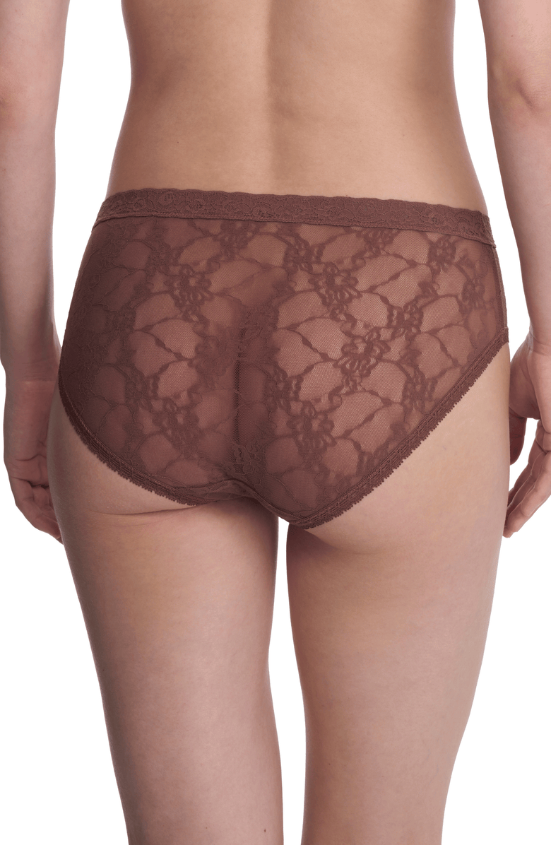 Natori Bliss Allure Lace One Size Girl Brief, Alternate, color, Nutmeg