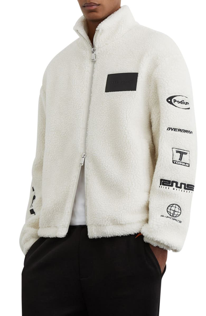 Reiss McLaren F1 Nylon Fleece Jacket, Main, color, White