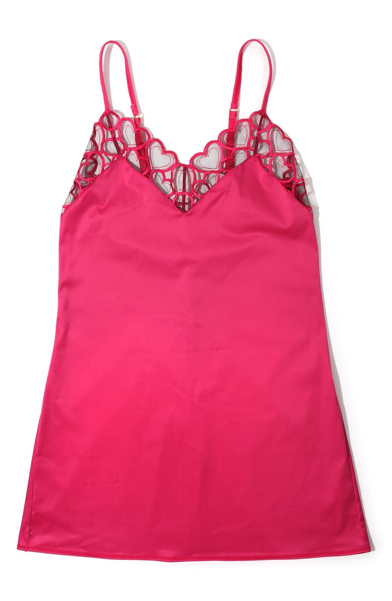 Hanky Panky I Heart You Satin Chemise, Alternate, color, 