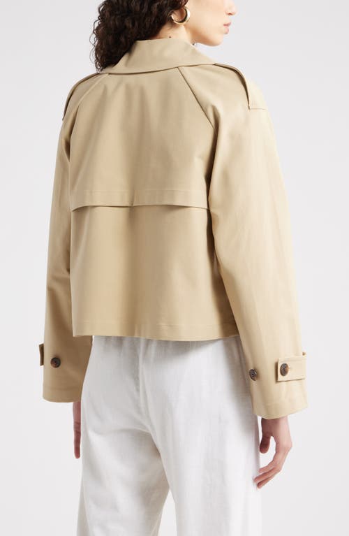 Nordstrom Crop Stretch Cotton Trench Coat
