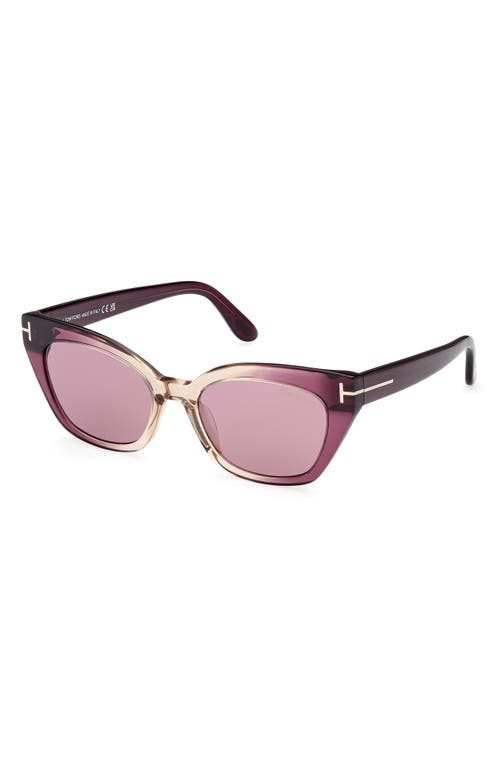 Tom Ford Womens Tr001638 Juliette Cat Eye-frame Acetate Sunglasses In Multi