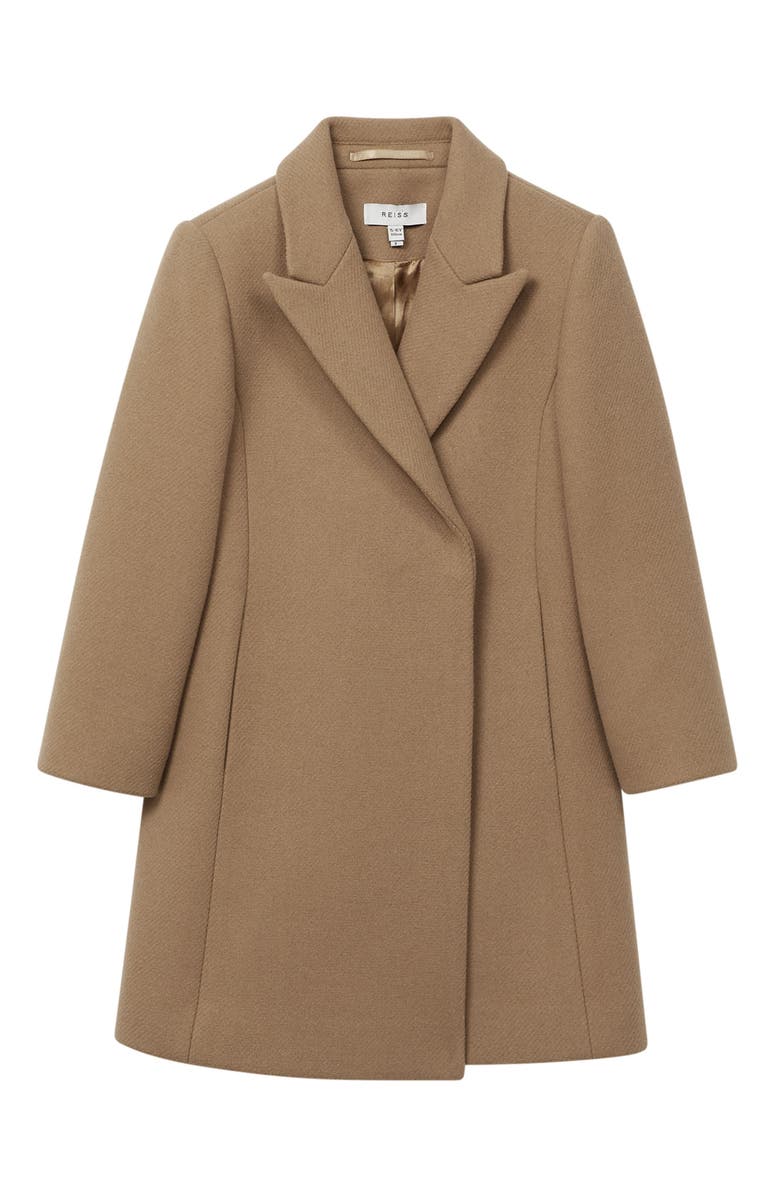 Reiss Kids' Harlow Sr. Wool Blend Coat, Main, color, Camel