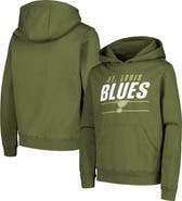 LEVELWEAR Youth Levelwear Olive St. Louis Blues Podium Fleece Pullover Hoodie