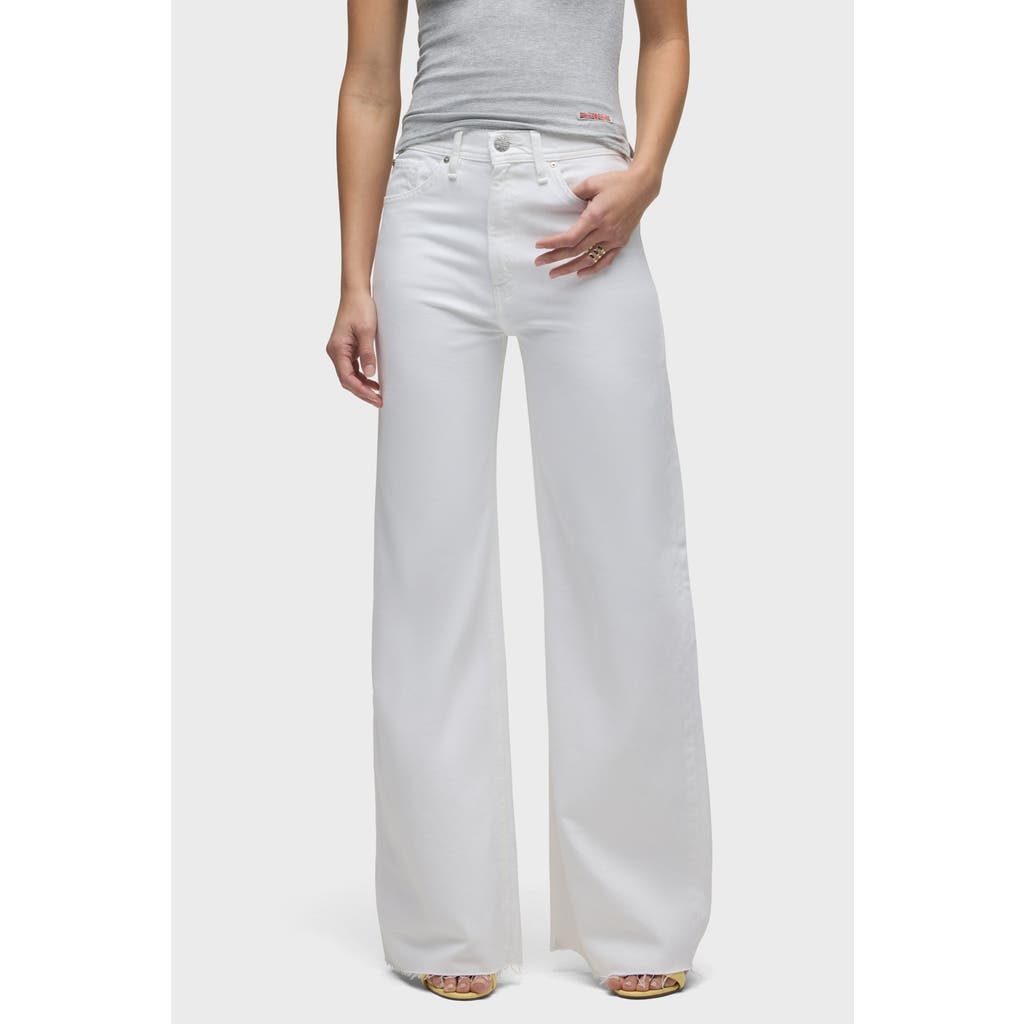 Hudson Jeans Jodie Wide Leg W/ Flap In White