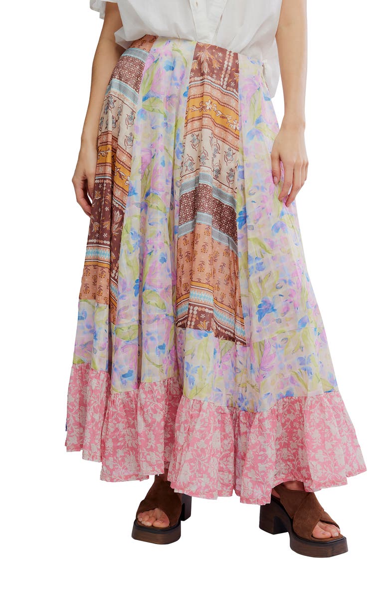 Free People Santa Eulalia Mix Print Maxi Skirt, Main, color, Multi Print Combo