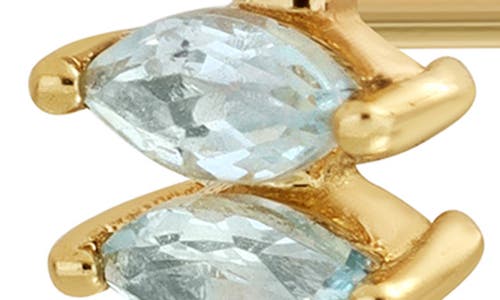 Bony Levy 14k Gold Marquise Sky Blue Topaz Stud Earrings In Gold