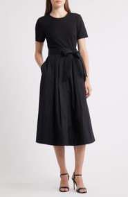 Eliza J Bow Detail Midi Dress