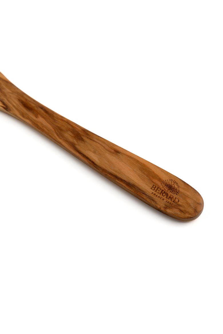 Handcrafted Olive Wood 12 Inch Curved Spatula, Alternate, color, Brown
