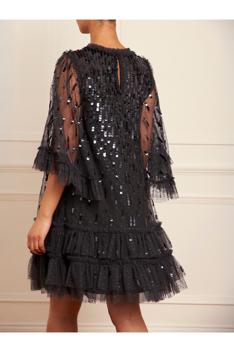 Sequin Dash Mini Dress, Alternate, color, Graphite
