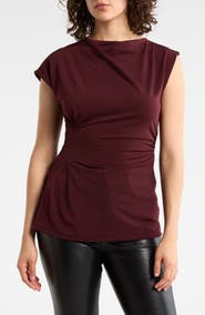 Elodie Asymmetric Draped Top