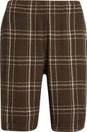 BEAMS Plaid Loose Weave Cotton Drawstring Shorts
