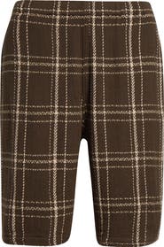 BEAMS Plaid Loose Weave Cotton Drawstring Shorts