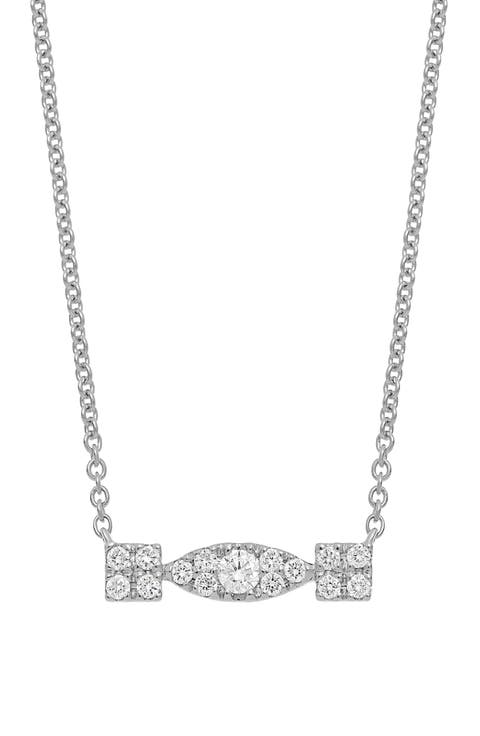 Maya Diamond Cluster Bar Pendant Necklace (Nordstrom Exclusive)