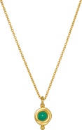 Ottoman Hands Birthstone Pendant Necklace