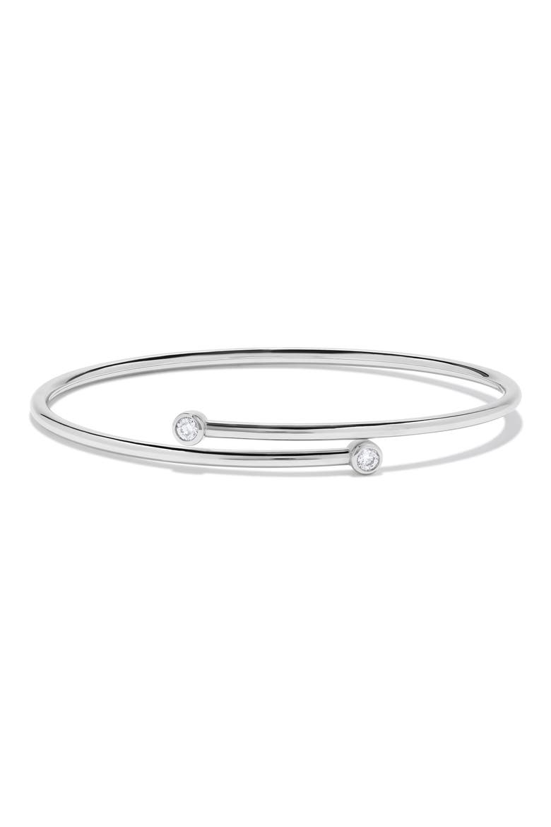 Bezel Diamond Cuff Bracelet, Main, color, 14K WHITE GOLD