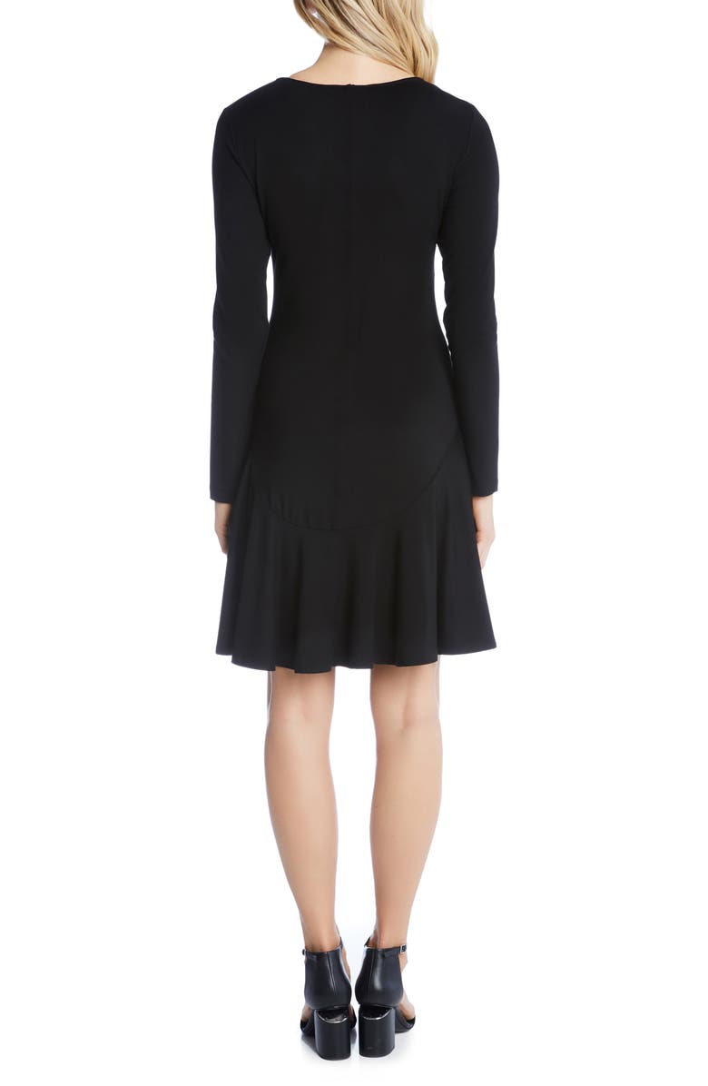 Karen Kane Montana Long Sleeve Jersey Fit & Flare Dress, Alternate, color, 