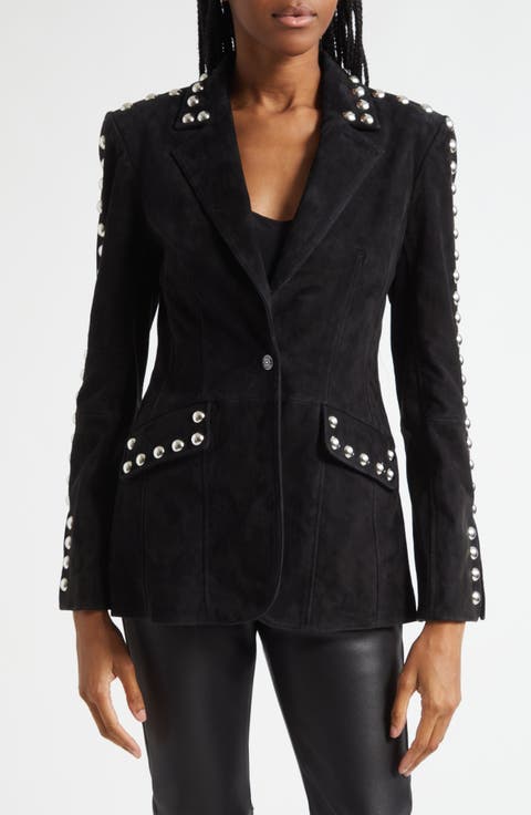 Studded Suede Blazer