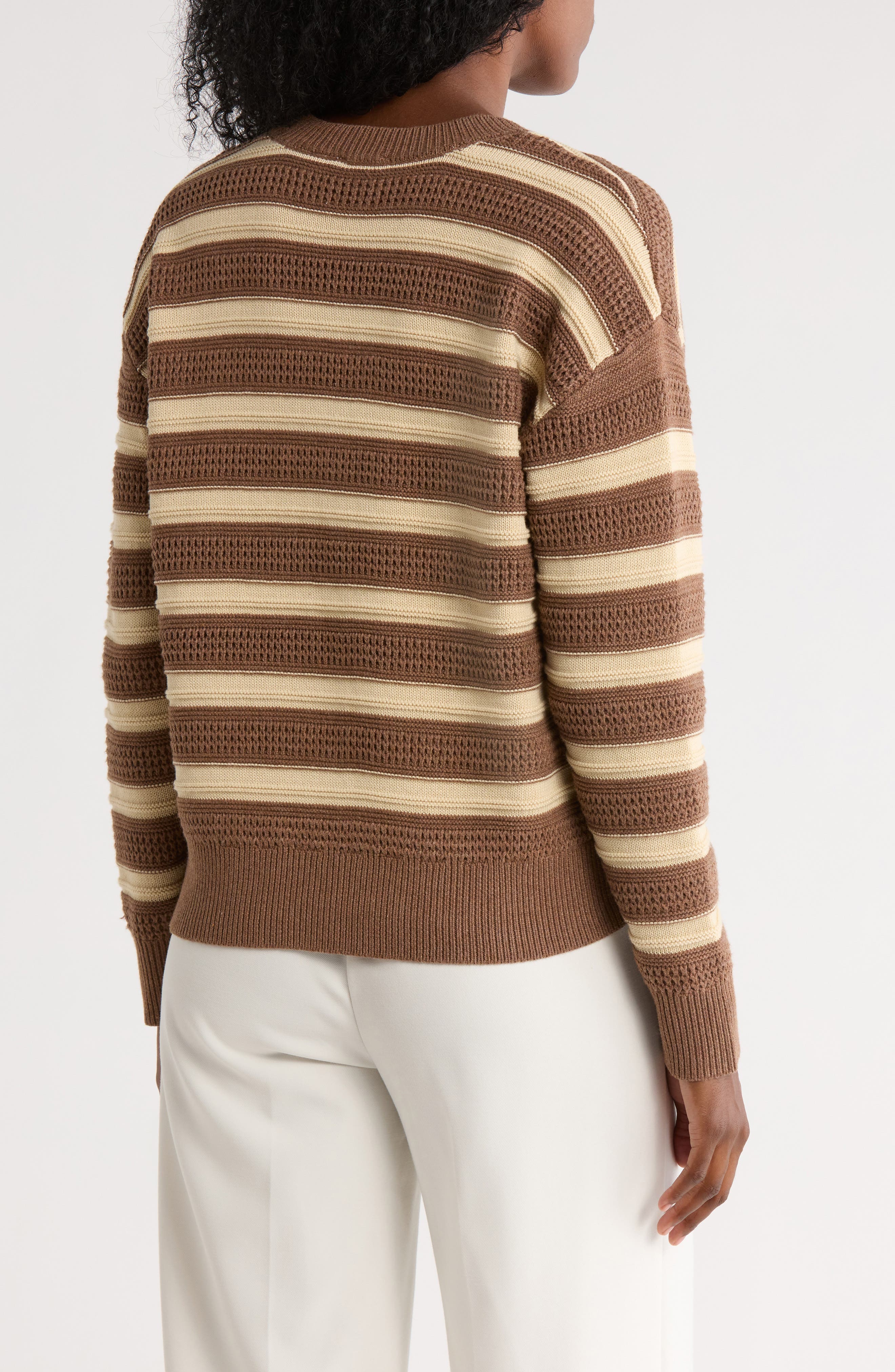 Stripe V-Neck Cardigan - image 2