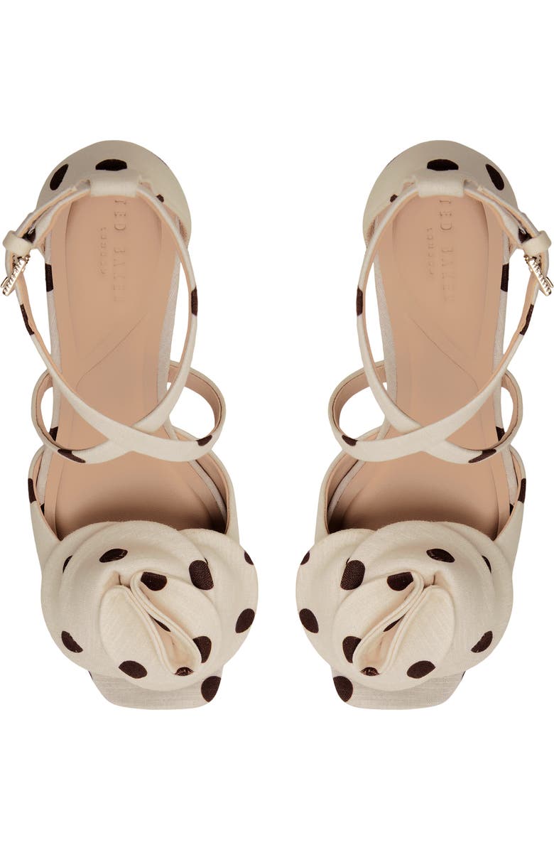 Ted Baker Maddy Rose Platform Sandal, Alternate, color, Ivory Primary - Multi
