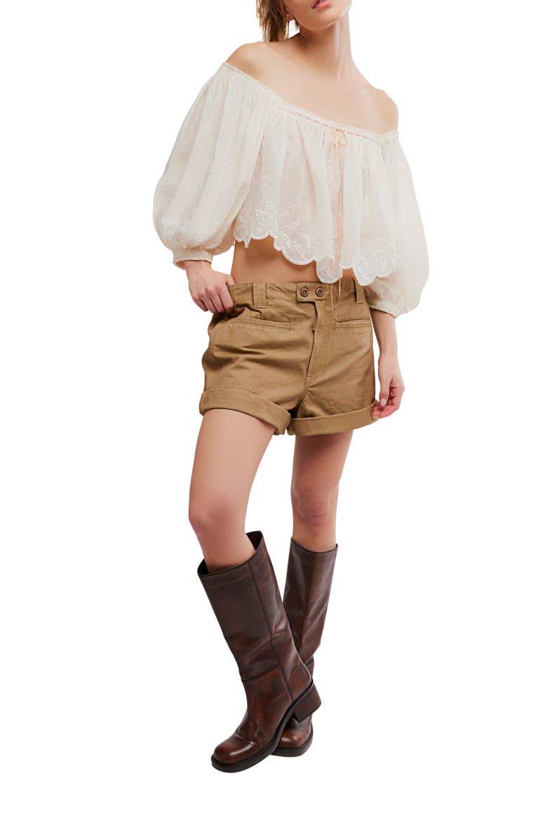 Free People Sakura Cuffed Chino Shorts, Alternate, color, 