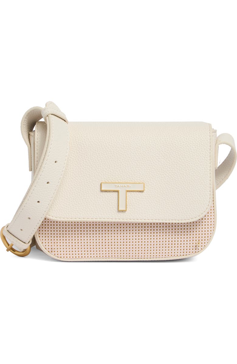 T Tahari Cameron Crossbody Bag, Main, color, Eggshell