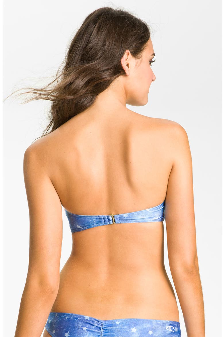'Americana' Bandeau Bikini Top, Alternate, color, MULTI  RED/  BLUE STRIPE