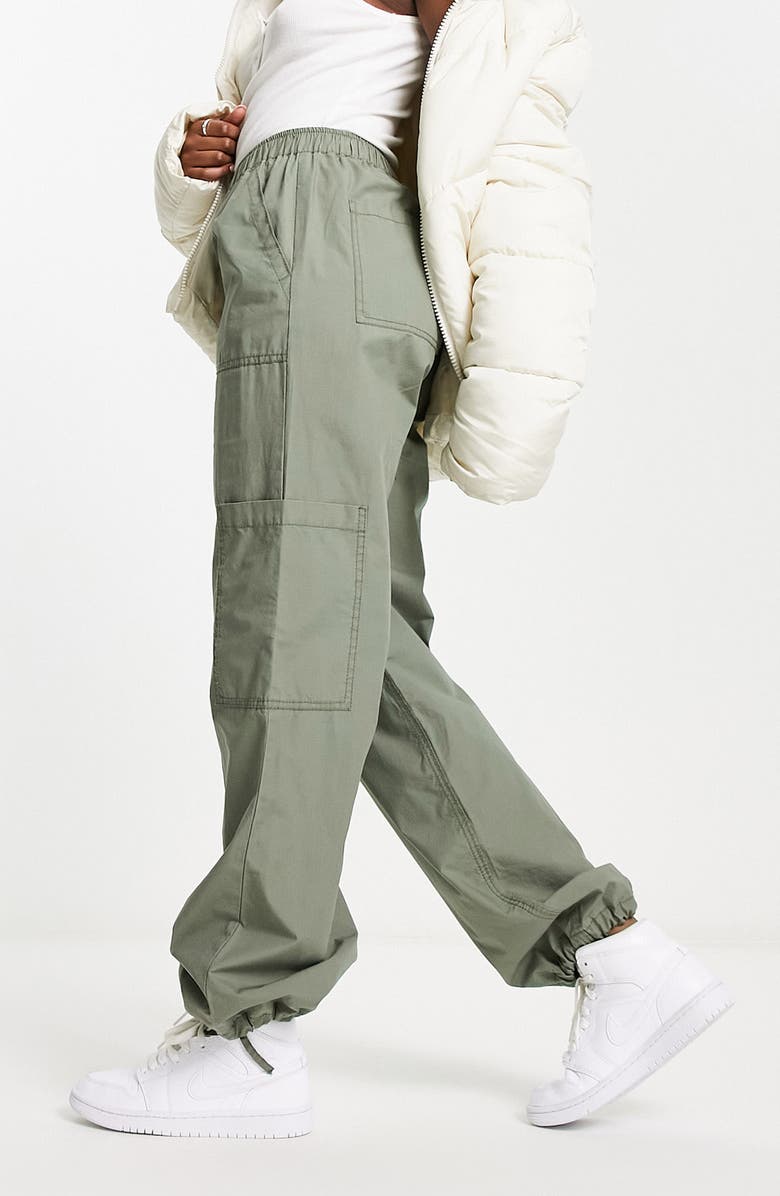 ASOS DESIGN Pull-On Cotton Cargo Trousers, Alternate, color, 