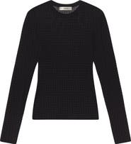 FRAME Swiss Dot Sheer Mesh Top