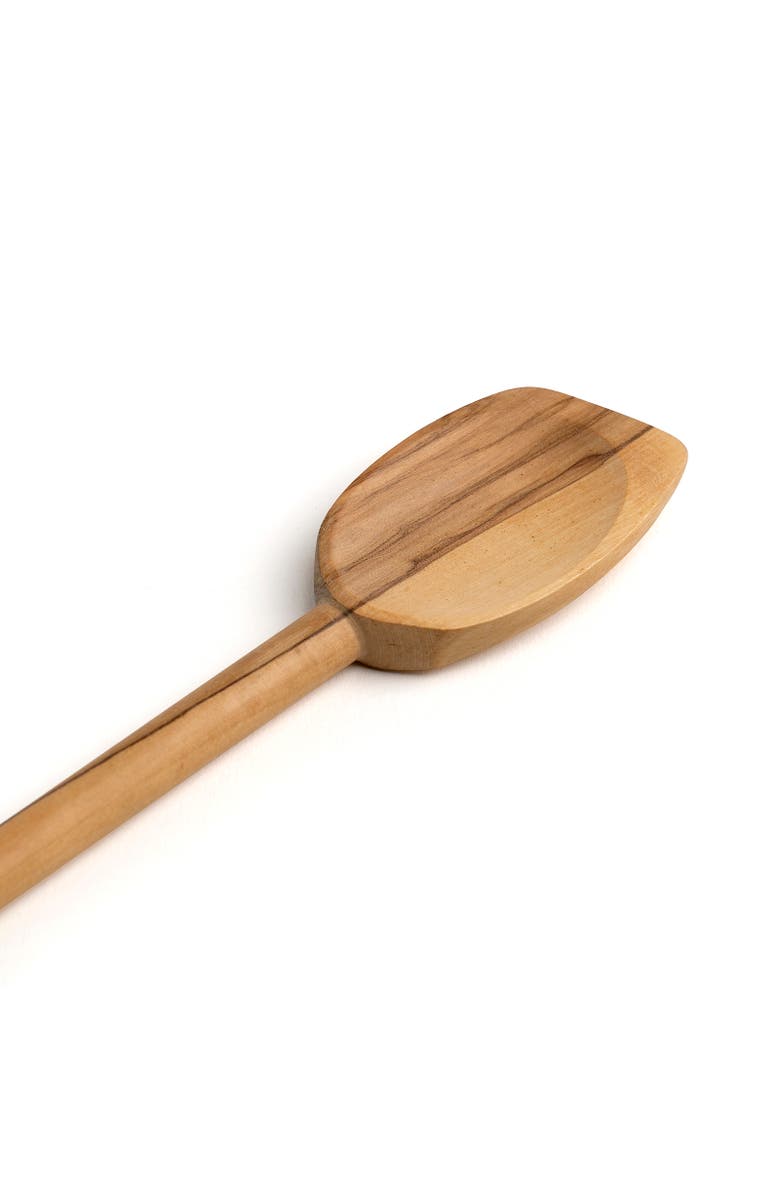 Berard Handcrafted Olive Wood 12 Inch Pointed Spoon, Alternate, color, Brown
