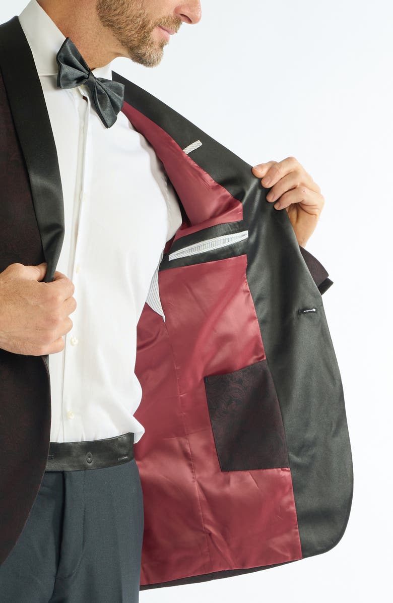 SAVILE ROW CO Paisley Jacquard Evening Jacket, Alternate, color, 