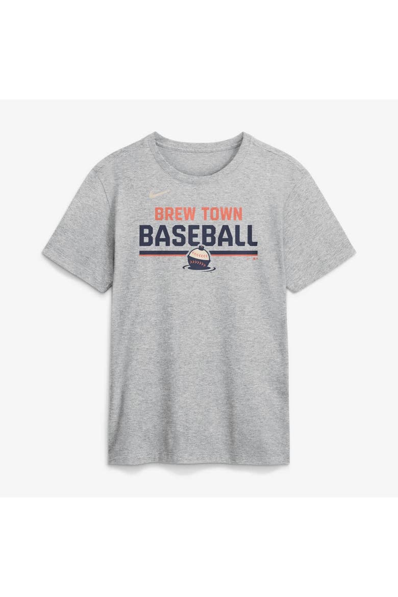 Men's Nike Heather Gray Milwaukee Brewers 2026 City Connect Stacked Team Phrase T-Shirt, Main, color, Heather Gray