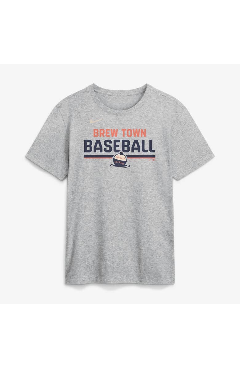 Nike Men's Nike Heather Gray Milwaukee Brewers 2026 City Connect Stacked Team Phrase T-Shirt, Main, color, Heather Gray