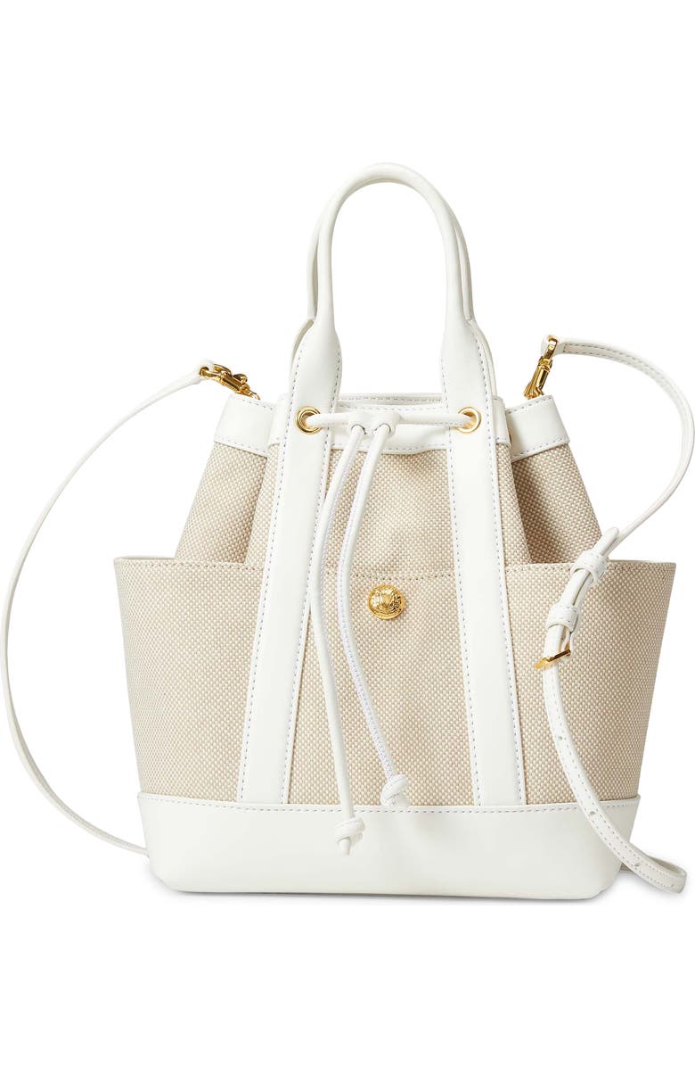 Veronica Beard Goody Bag Mixed Media Bucket Bag, Main, color,